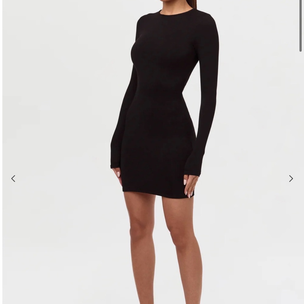 Naked Wardrobe Black Long Sleeve Dress